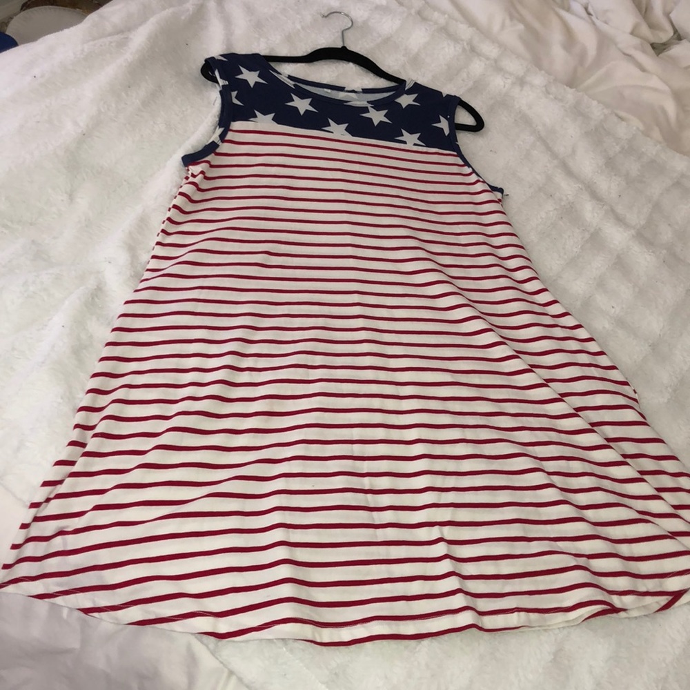 Red white and blue dress Americana